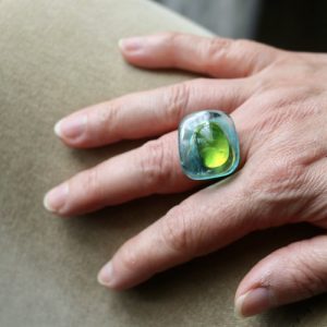 Bague réalisée à l'atelier au vitrail de Saint maur