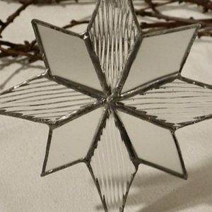 étoile de Noël 8 branches en vitrail Tiffany