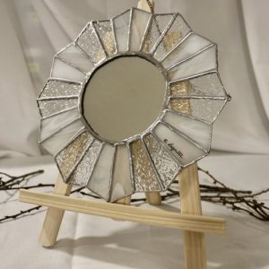 Miroir Louis blanc et transparent