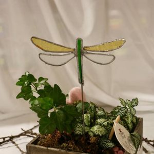 Tige pour plante - Libellule Jaune